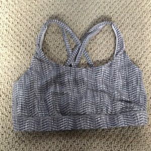 Lulu Lemon Grey Herringbone Sports Bra